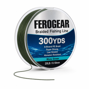 FEROGEAR Braided Fishing Line - Green 300yd
